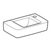 Geberit Lavabo Renova Compact 40x25 cm, sans trop-plein, trou robinet à droite, blanc-4