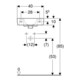Geberit Lavabo Renova Compact 40x25 cm, sans trop-plein, trou robinet à droite, blanc