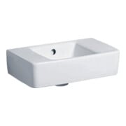 Geberit Lavabo Renova Compact 40x25 cm, sans trou de robinet, avec trop-plein, blanc