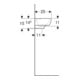 Geberit Lavabo Renova Compact 45x25cm, avec trop-plein, avec robinet, blanc/KeraTe