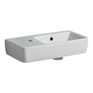 Geberit Lavabo Renova Compact 50x25 cm, mitigeur à gauche, avec trop-plein, blanc