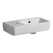 Geberit Lavabo Renova Compact 50x25 cm, mitigeur à gauche, avec trop-plein, blanc