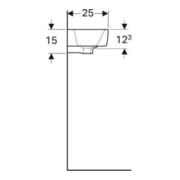 Geberit Lavabo Renova Compact 50x25 cm, mitigeur à gauche, avec trop-plein, blanc-5