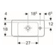 Geberit Lavabo Renova Compact 50x25cm, mitigeur à droite, avec trop-plein, blanc