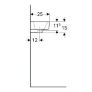 Geberit Lavabo Renova Compact 50x25cm, mitigeur à droite, avec trop-plein, blanc-4