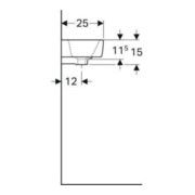 Geberit Lavabo Renova Compact 50x25cm, mitigeur à droite, avec trop-plein, blanc-4