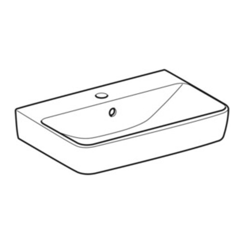 Geberit Lavabo Renova Compact 55x37cm, blanc, avec trou de robinet, avec trop-plein
