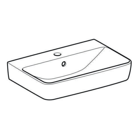 Geberit Lavabo Renova Compact 55x37cm, blanc, avec trou de robinet, avec trop-plein
