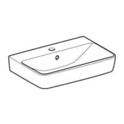 Geberit Lavabo Renova Compact 55x37cm, blanc, avec trou de robinet, avec trop-plein-5