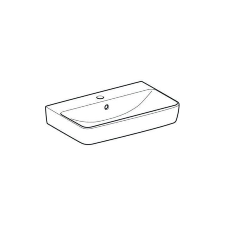 Geberit Lavabo Renova Compact 60x37 cm, blanc, avec trou de robinet, avec trop-plein