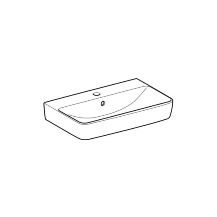 Geberit Lavabo Renova Compact 60x37 cm, blanc, avec trou de robinet, avec trop-plein