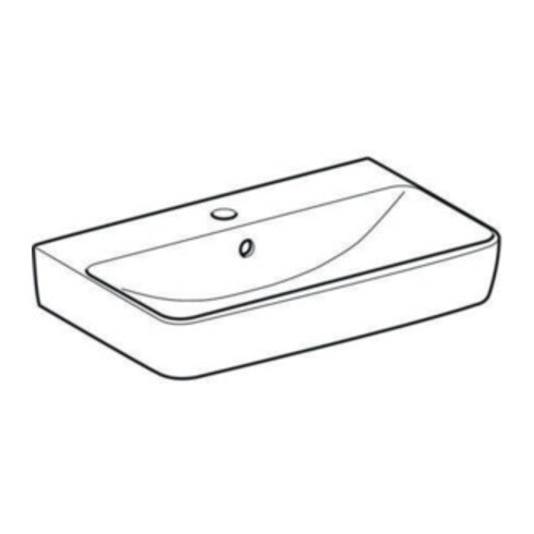 Geberit Lavabo Renova Compact 60x37 cm, blanc, avec trou de robinet, avec trop-plein