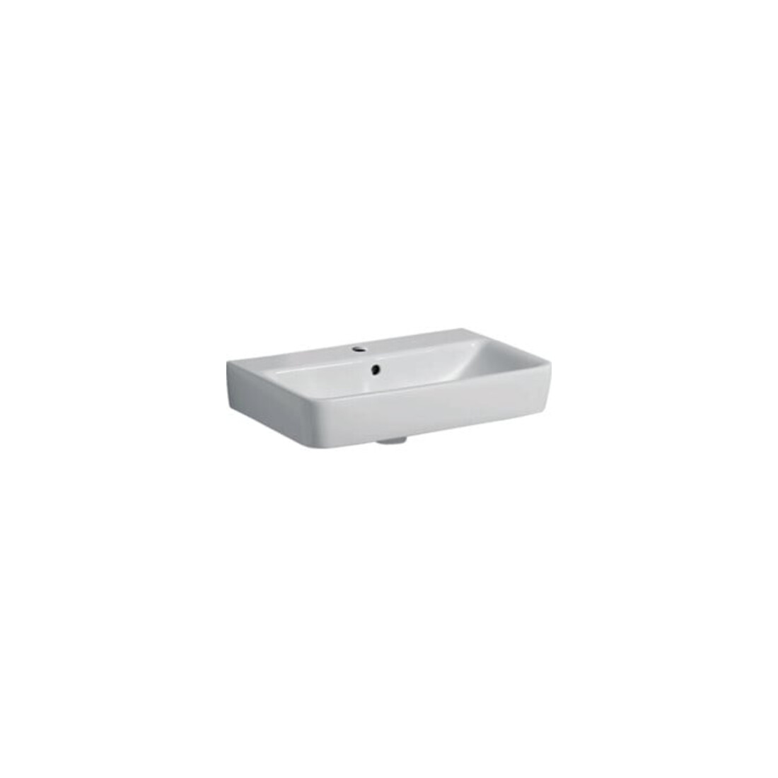 Geberit Lavabo Renova Compact 60x37 cm, blanc, K-Tect, avec robinetterie, avec trop-plein