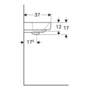 Geberit Lavabo Renova Compact 60x37 cm, blanc, K-Tect, avec robinetterie, avec trop-plein-5