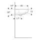 Geberit Lavabo Renova Compact 65x40 cm, mitigeur, sans trop-plein, blanc K-Tect