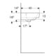 Geberit Lavabo Renova Compact 65x40 cm, sans robinet, avec trop-plein, blanc KeraTect