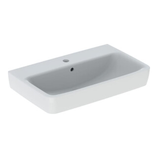Geberit Lavabo Renova Compact 65x40cm, mitigeur, trop-plein, blanc