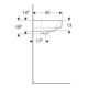 Geberit Lavabo Renova Compact 65x40cm, sans robinet, sans trop-plein, blanc