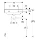Geberit Lavabo Renova Compact Perçage robinet central, sans trop-plein, 55 cm