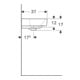 Geberit Lavabo Renova Compact Perçage robinet central, sans trop-plein, 55 cm