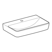 Geberit Lavabo Renova Compact, trou de robinet central, sans trop-plein, 60 cm-2
