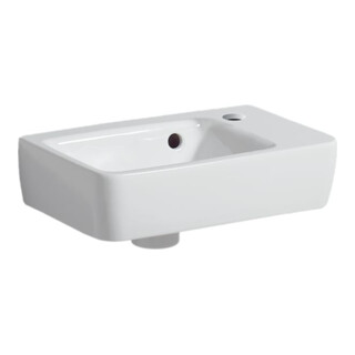 Geberit Lavabo Renova Plan 36x25 cm, avec robinetterie, avec trop-plein, céramique blanche