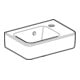 Geberit Lavabo Renova Plan 36x25 cm, avec robinetterie, avec trop-plein, céramique blanche