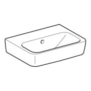 Geberit Lavabo Renova Plan 45x34 cm, sans robinet, avec trop-plein, blanc KeraTect-4
