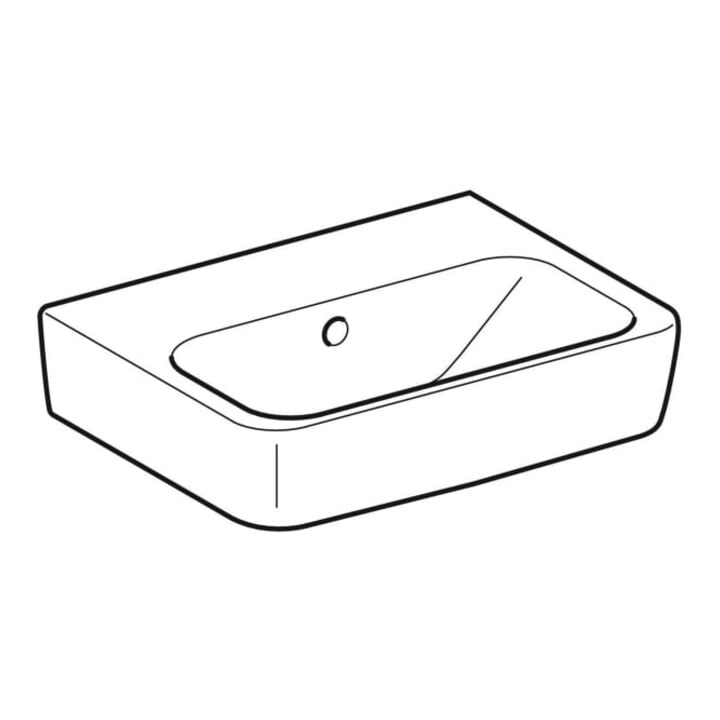 Geberit Lavabo Renova Plan 45x34 cm, sans robinet, avec trop-plein, blanc KeraTect