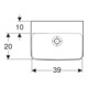 Geberit Lavabo Renova Plan 45x34 cm, sans robinet, avec trop-plein, blanc KeraTect