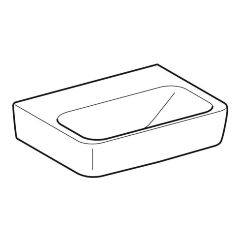 Geberit Lavabo Renova Plan 45x34 cm, sans robinet, sans trop-plein, blanc KeraTect