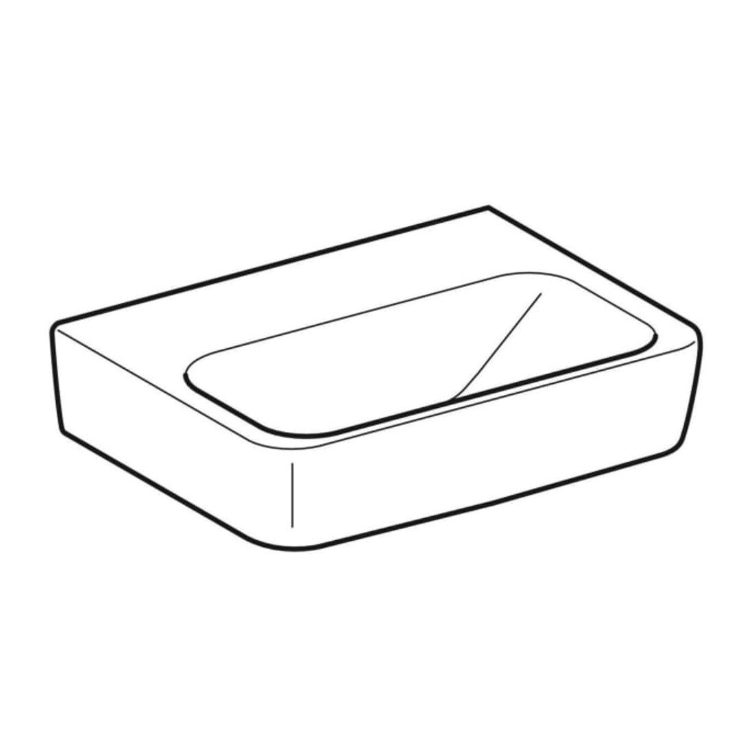 Geberit Lavabo Renova Plan 45x34 cm, sans robinet, sans trop-plein, blanc KeraTect