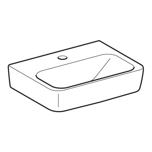 Geberit Lavabo Renova Plan 45x34cm, mitigeur, sans trop-plein, blanc K-Tect