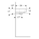 Geberit Lavabo Renova Plan 45x34cm, mitigeur, sans trop-plein, blanc K-Tect-5