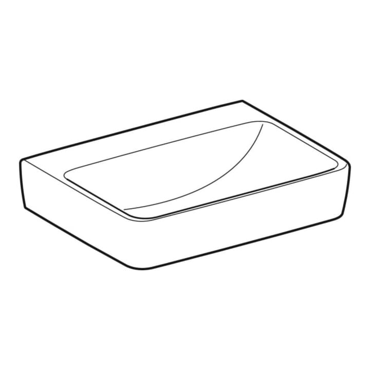 Geberit Lavabo Renova Plan 50x38 cm, sans robinet, sans trop-plein, blanc