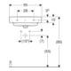 Geberit Lavabo Renova Plan 55x44 cm, mitigeur intégré, sans trop-plein, blanc-4