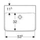 Geberit Lavabo Renova Plan 55x44 cm, sans robinet, sans trop-plein, blanc-5