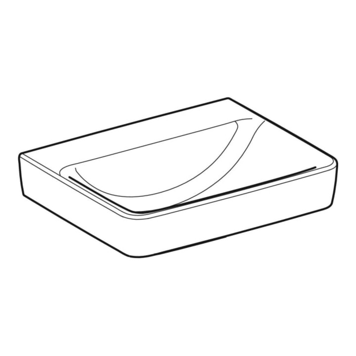 Geberit Lavabo Renova Plan 55x44 cm, sans robinet, sans trop-plein, blanc KeraTect