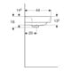 Geberit Lavabo Renova Plan 55x44 cm, sans trou de robinet, avec trop-plein, blanc-5