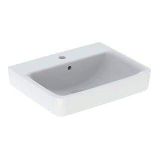 Geberit Lavabo Renova Plan 55x44cm, mitigeur encastré, avec trop-plein, blanc K-Tect