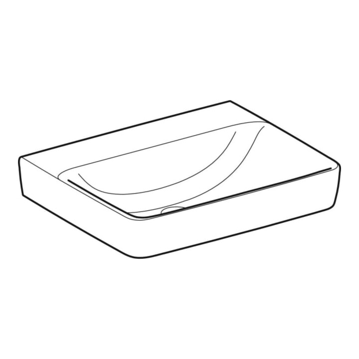 Geberit Lavabo Renova Plan 60x48 cm, sans robinet, sans trop-plein, blanc