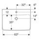 Geberit Lavabo Renova Plan 65x48 cm, mitigeur, trop-plein, blanc-4