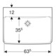 Geberit Lavabo Renova Plan 65x48 cm, sans robinet, sans trop-plein, blanc-5