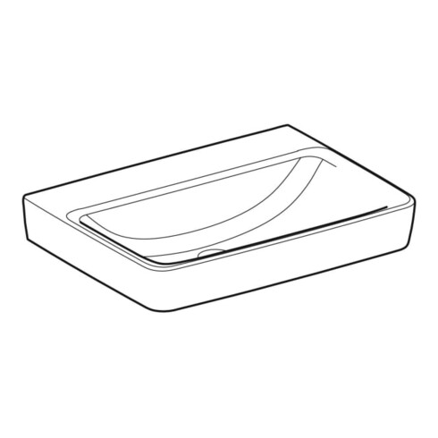 Geberit Lavabo Renova Plan 65x48 cm, sans robinet, sans trop-plein, blanc KeraTect
