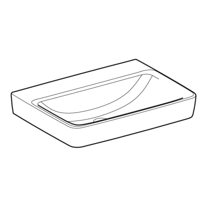 Geberit Lavabo Renova Plan 65x48 cm, sans robinet, sans trop-plein, blanc KeraTect