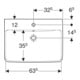 Geberit Lavabo Renova Plan 65x48cm, mitigeur, avec trop-plein, blanc KeraTect-4