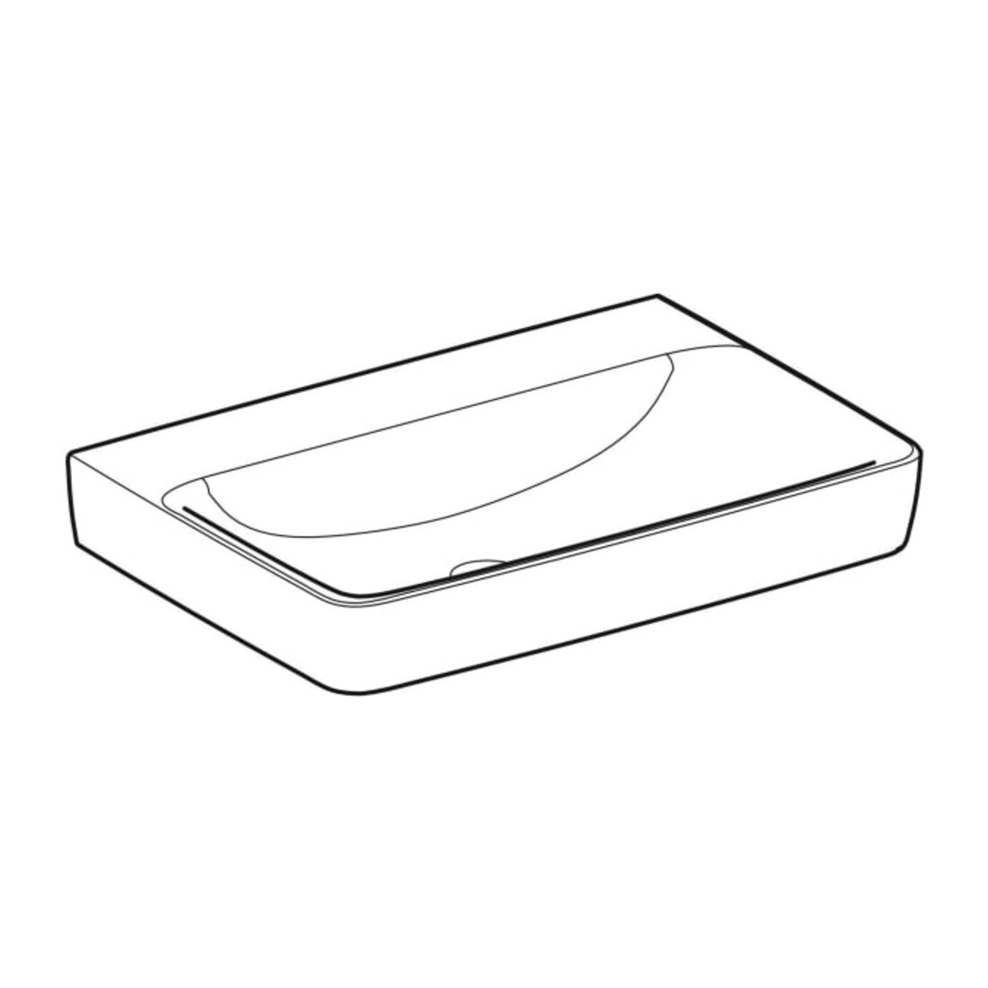 Geberit Lavabo Renova Plan 70x48 cm, sans robinet, sans trop-plein, blanc