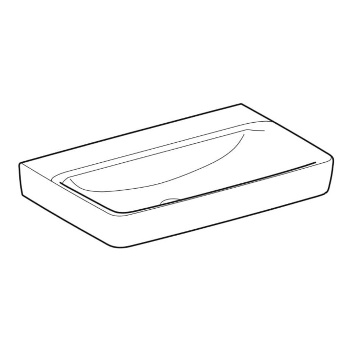 Geberit Lavabo Renova Plan 75x48 cm, sans robinet, sans trop-plein, blanc