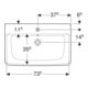Geberit Lavabo Renova Plan 75x48cm, mitigeur, avec trop-plein, blanc