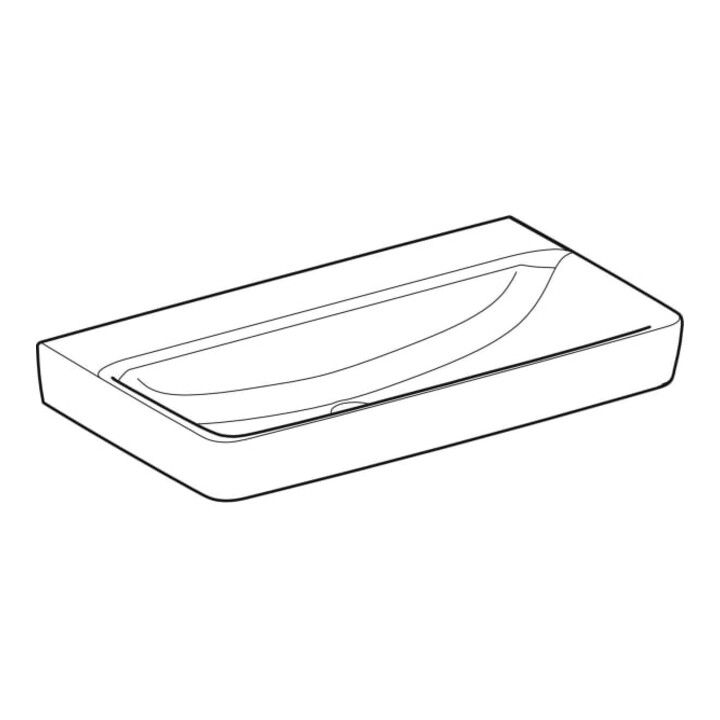 Geberit Lavabo Renova Plan 85x48cm, sans robinet, sans trop-plein, blanc